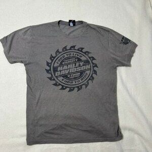 Tan/gray Harley Davidson tee #bikerstyle